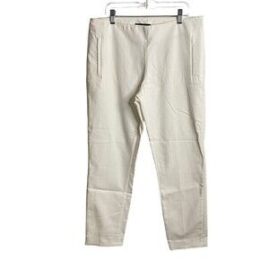 DS Debbie Shuchat Women 10 White Pants Mid Rise Cropped Casual Style ST7920